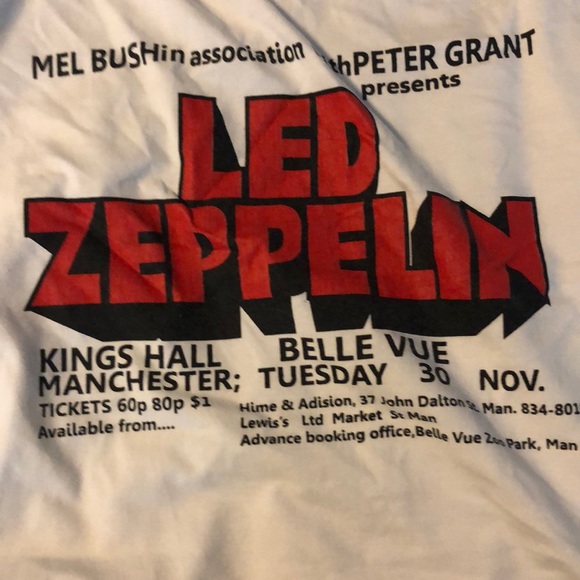 Cute cropped led zeppelin tee red and white - Picture 2 of 4